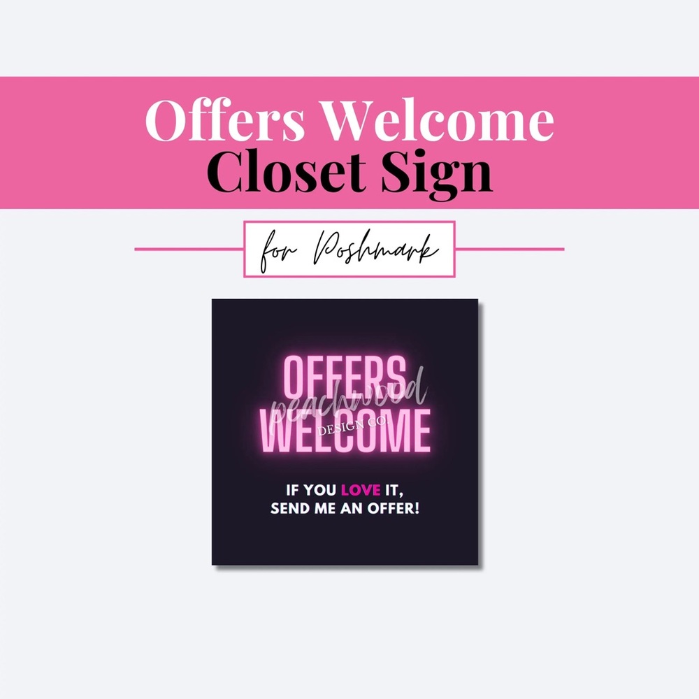 Offers Welcome Neon Closet Sign